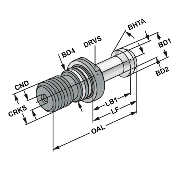 Çekme Saplamasıs ISO7388-3 | İçinm JF | M16 | 60° | sealed | incl. O-ring
