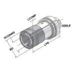 Hızlı Değiştirilebilir Kılavuz Tutucusu HSK 63 - M5-M22 - Gr.2