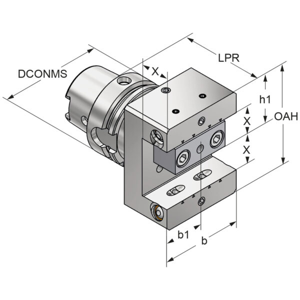 Multi-turning toolholders 90° HSK 63-25-85